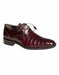 Mezlan Brand Mezlan Alligator Shoes - Mezlan Crocodile Shoes Men's Dress Shoes Sale By Mezlan In Burgundy