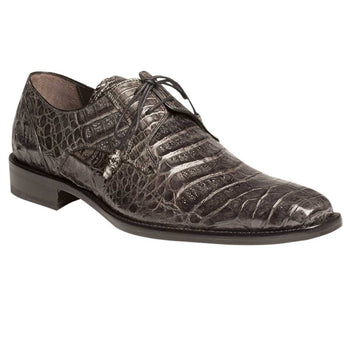 Mens Mezlan Anderson Caiman Crocodile Dress Shoe in Burgundy - Image 7