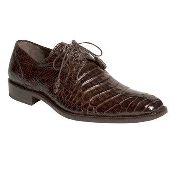 Mens Mezlan Anderson Caiman Crocodile Dress Shoe in Burgundy - Image 6