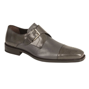 Mens Mezlan Phoenix Monk Strap Deerskin Cap Toe Dress Shoe in Black - LAST CALL 14 - Image 6