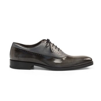 Mens Mezlan Postdam Calfskin Oxford Dress Shoe in Black - Image 6