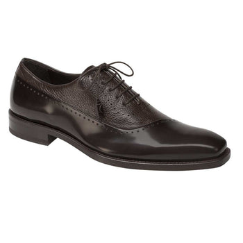 Mens Mezlan Postdam Calfskin Oxford Dress Shoe in Black - Image 5