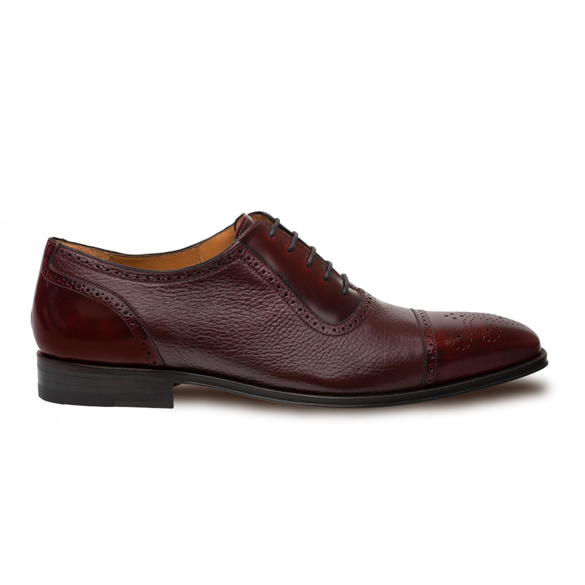 Mezlan Cap Toe Oxfords Dress Shoes Mens 7 Spain Dark Burgundy Leather Amazon.com | Mezlan Ferrara Men main image 2