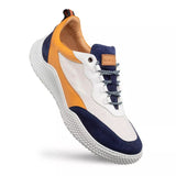 Mens Exotic Sneakers - Alligator Sneakers By Brand in Color Blue/White
