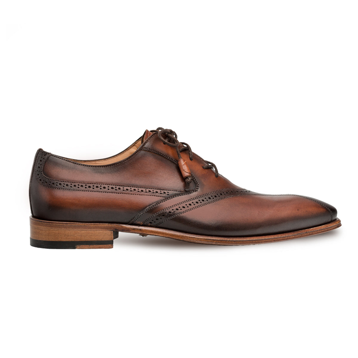 Mezlan Men's Pueblo Bi-Tonal Exotic Oxford in Sport/Chocolate