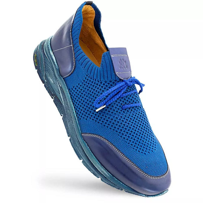 Mens Exotic Sneakers - Alligator Sneakers By Brand in Color Blue