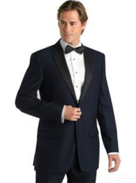 Midnight Blue 2 Button Jacket Fashion Tuxedo For Men