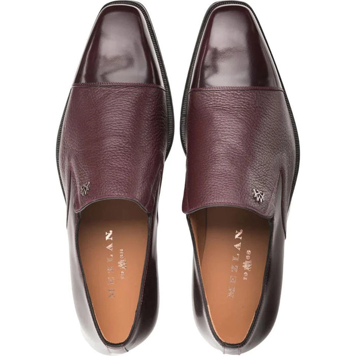 Mezlan Men's Milani Burgundy Leather Dress Slip-On Shoes