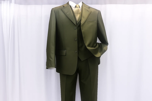 Milano Moda Men'S High Fashion Vested Cheap Priced Business Milano Suits Clearance Sale Olive