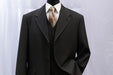 Milano Moda Men's Black High Fashion Vested Cheap Priced Business Milano Suit Clearance Sales