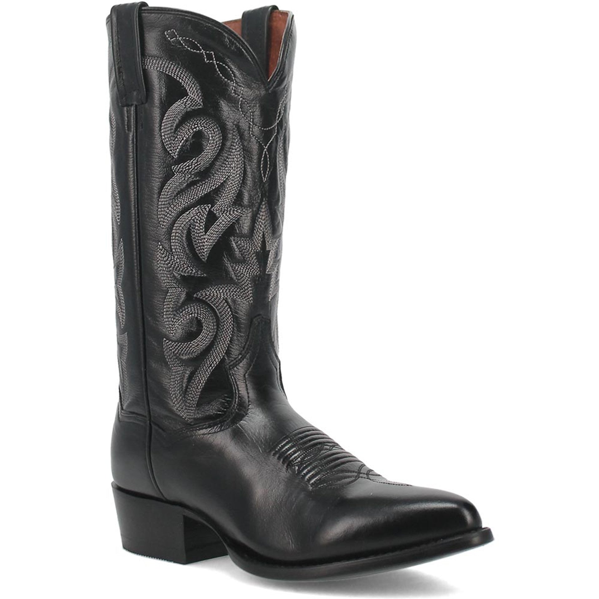 Dan Post Men’s Milwaukee 13 J Pointed Toe Black Cowboy Fine Leather Boot - Image 6