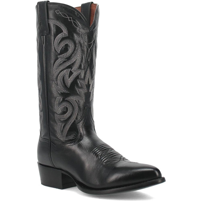 Dan Post Men’s Milwaukee 13 J Pointed Toe Black Cowboy Fine Leather Boot - Image 6