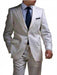 Mix And Match Suits Men'S & Boys Sizes Light Weight 2 Buttons Tapered Cut Half Lined Flat Front Linen Suit Vented Silver Men'S Suit Separate Any Size Jacket & Pants Perfect For Toddler Suit Wedding Attire Outfits