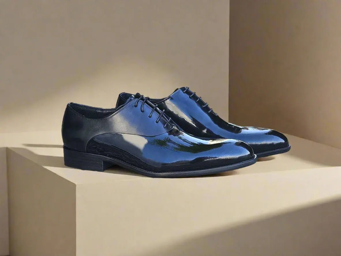 Carrucci Mix Media Patent Leather Oxford