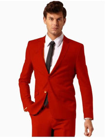 Mix and Match Suits Men's Suit Separates Wool Fabric Red Suit By Alberto Nardoni Brand