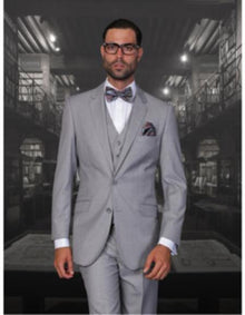 Mix and Match Suits Men's Suit Separates Wool Fabric Solid Grey Suit By Alberto Nardoni Brand