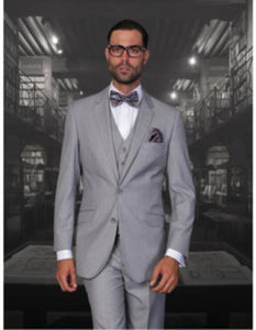 Mix and Match Suits Men's Suit Separates Wool Fabric Solid Grey Suit By Alberto Nardoni Brand