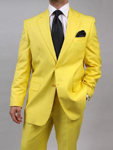 Mix and Match Suits Men's Two Button Yellow Suit Separate Any Size Jacket & Pants
