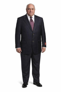 Mix and Match Suits Men's Quality 2 Buttons Portly   Blazer / Sport coat Black Executive Fit Suit - Mens Portly Suit