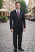 Mix and Match Suits Men's Quality 2 Buttons Portly   Blazer / Sport coat Black Executive Fit Suit - Mens Portly Suit