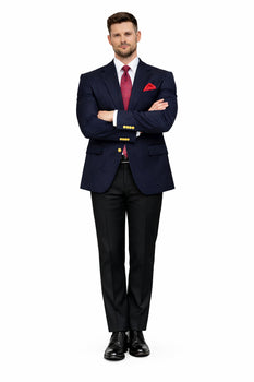 Mix and Match Suits Men's Quality 2 Buttons Portly   Blazer / Sport coat Black Executive Fit Suit - Mens Portly Suit
