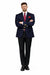 Mix and Match Suits Men's Quality 2 Buttons Portly   Blazer / Sport coat Black Executive Fit Suit - Mens Portly Suit