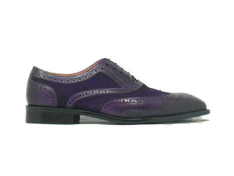 Carrucci Mixed Media Burnished Wingtip Oxford