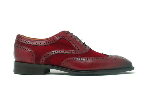 Carrucci Mixed Media Burnished Wingtip Oxford