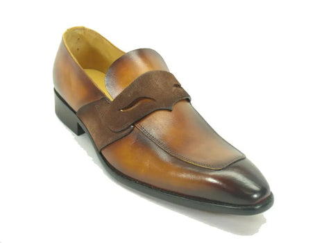 Carrucci Mixed Media Modern Penny Loafer