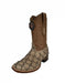 Los Altos Men's Mocha Pirarucu Wide Square Toe Boot