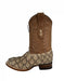 Los Altos Men's Mocha Pirarucu Wide Square Toe Boot