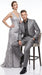 Men’s Silver Gray Shiny Sharkskin 2 Button Suit, Formal Wedding Business Dress Suit