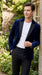Men’s Navy Blue Velvet Tuxedo Jacket with Black Satin Lapel, Formal Sport Coat Dinner Blazer