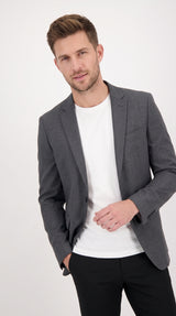 Men’s Charcoal Extra Slim Fit Blazer, Shorter Sleeve Shorter Jacket Formal Sport Coat