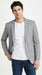 Men’s Light Grey Double Windowpane Plaid Western Blazer, Two Button Regular Fit Saco Vaquero Sport Coat