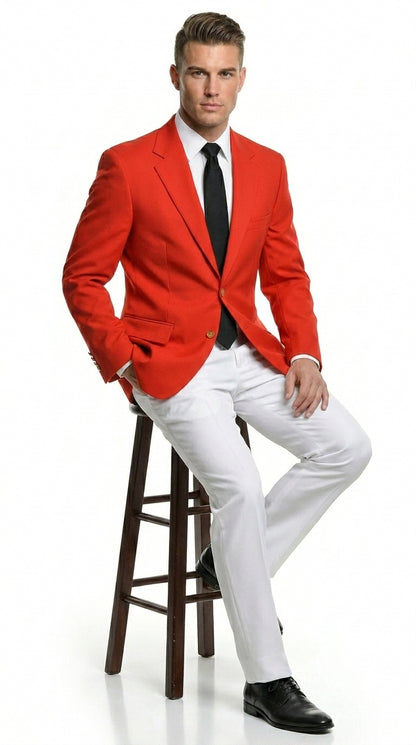 Men's Suit Blazer  Designer Fashion Dress Casual Blazer On Sale Blazer Red