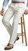 Men’s Ivory Cream Pleated Dress Pants, Off White Formal Trousers with Unhemmed Bottom