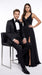 Rossi Man Men’s Black 3-Piece Tuxedo - Floral Jacquard Shawl Lapel Wedding and Prom Suit
