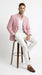 Men’s Light Red Seersucker Blazer Jacket with Notch Lapel, Dress Casual Sport Coat
