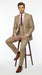 Men’s Renaissance Collection Camel 3 Piece Suit with Jacket, Vest and Pants, Formal Wedding Dress Suit