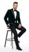 Men’s Olive Hunter Green Velvet Tuxedo Jacket with Black Satin Lapel, Formal Wedding Dinner Blazer