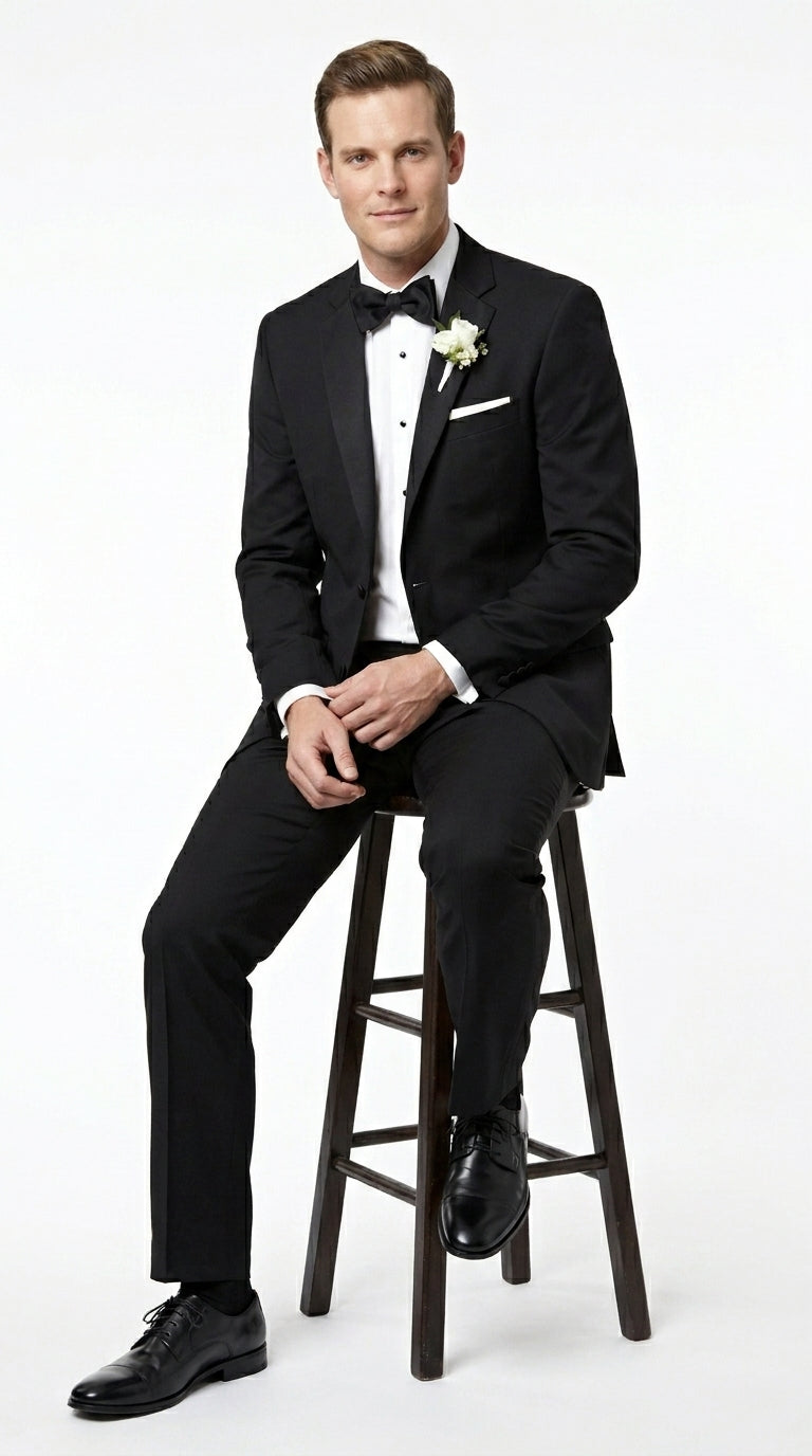 Groomsmen Package Deal Vest & Pants Slacks + Shirt & Tie Set (no Jacket) Black