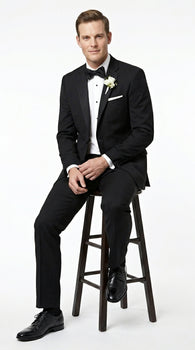 Groomsmen Package Deal Vest & Pants Slacks + Shirt & Tie Set (no Jacket) Black