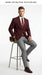 Men’s Burgundy Maroon Wine 2 Button Blazer, Classic Business Casual Wedding Sport Coat Jacket