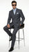 Men’s Charcoal Grey Double Breasted Wool Suit, Designer Formal Wedding Business Dress Suit Set