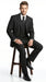 Men’s Black Shadow Stripe 3 Piece Suit, Tone on Tone Pinstripe Italian Design Formal Suit