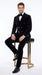 Men’s Rossi Man Zeus Black Velvet Double Breasted Tuxedo Suit, Formal Wedding Prom Dinner Suit Set