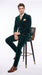 Men’s Rossi Man Zeus Emerald Green Velvet Double Breasted Tuxedo Suit, Formal Wedding Prom Dinner Suit