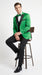 Men’s Emerald Green Tuxedo with Black Shawl Lapel, Black Vest and Pants – Formal 3 Piece Prom Wedding Suit