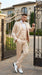 Champagne Suit - Light Gold Color Shiny Suit - Sateen Suit - Wedding Tuxedo Suit